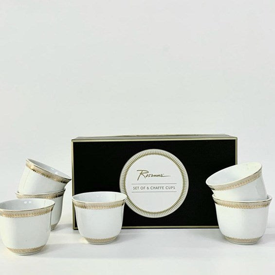Rosanna Gold Stripe Shaffeh Cups Set (6 Pcs ) | Full House Lebanon