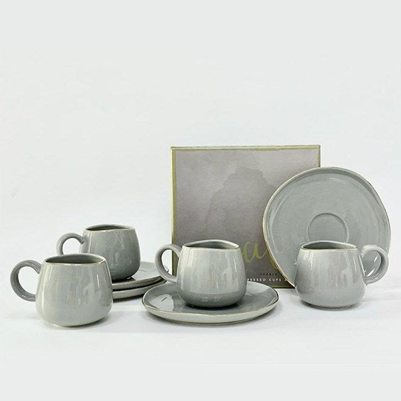 Rosanna Pacifica Espresso Cup & Saucer Set (4 Pcs) | Full House Lebanon