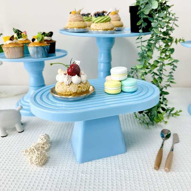 Cake & Cupcake Pedestal Stand - Blue Grey | Full House Lebanon