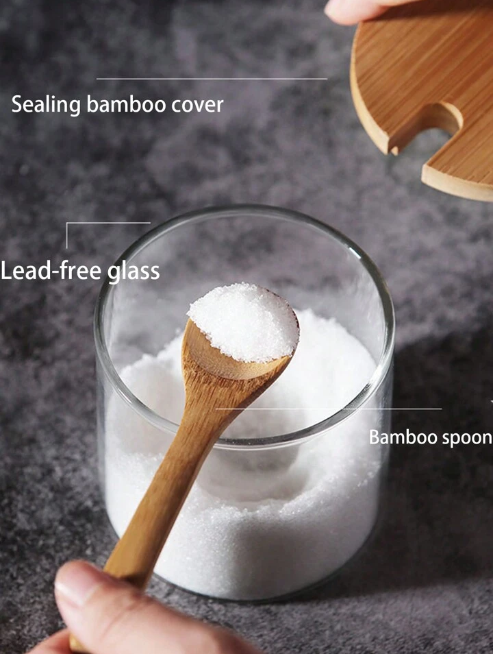 Glass "HOME" Canisters with Tray and Spoons | Full House Lebanon