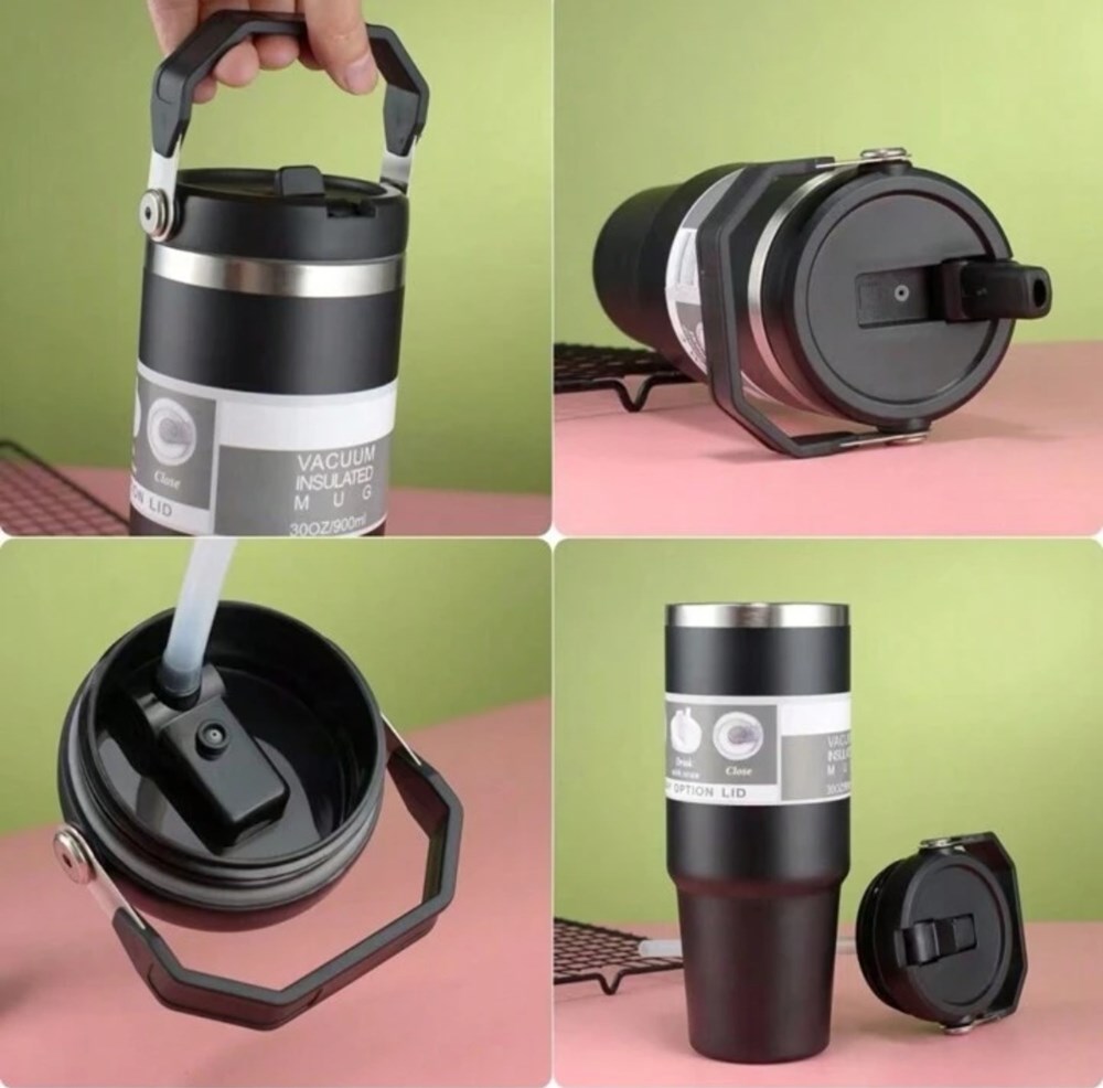Vacuum Insulated Bottle with Straw - LightGreen | Full House Lebanon
