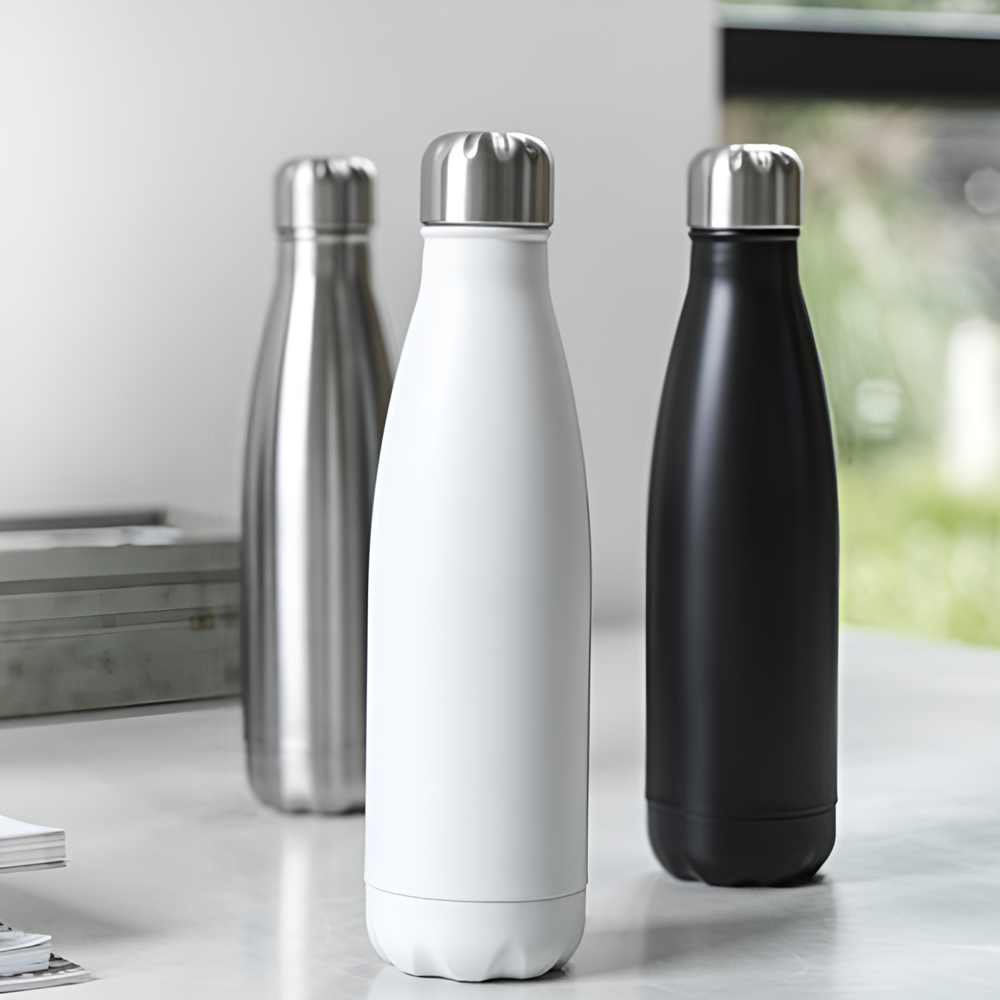 Stainless Steel Vacuum Insulated Bottle - 500 ml, Silver | Full House Lebanon