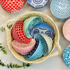 Vibrant Colorful Patterned Porcelain Bowl Set (6 Pcs) - Small | Full House Lebanon