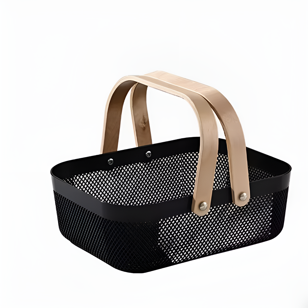 Shallow Rectangular Plastic Fruit Basket - White | Full House Lebanon
