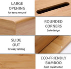 Rectangular Bamboo Tissue Box | Full House Lebanon