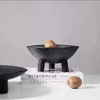 Matte Footed Bowl - Black | Full House Lebanon