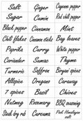 Spice Labels - Rectangular - White | Full House Lebanon