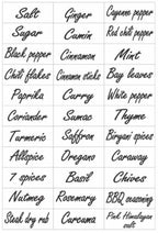 Spice Labels - Rectangular - White | Full House Lebanon