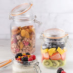 Square Shaped Glass Clip-lid Jars - 750ml | Full House Lebanon