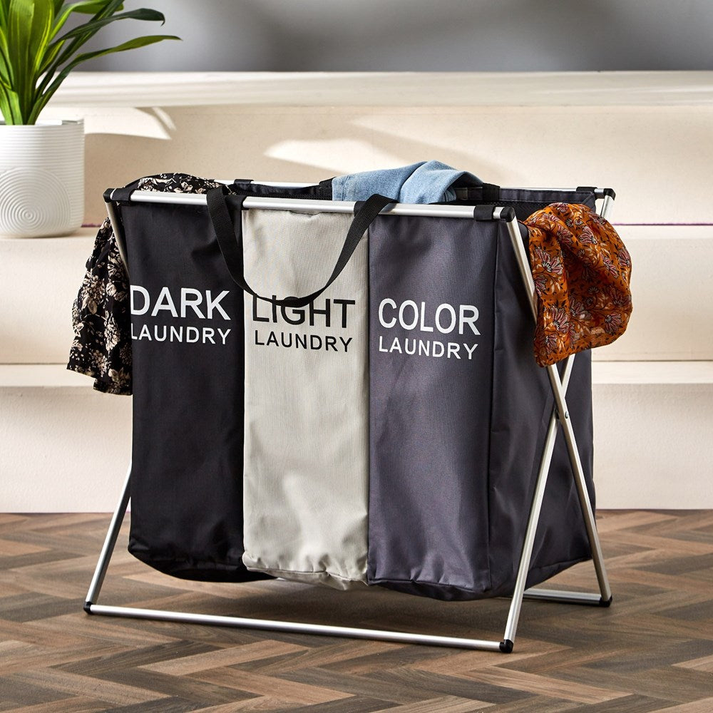 3-compartement laundry  basket | Full House Lebanon