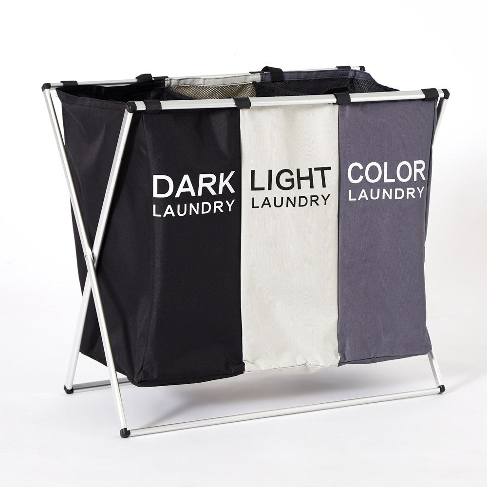 3-compartement laundry  basket