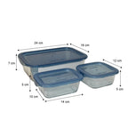 Luminarc Glass Food containers With Lid ( 3 pcs)