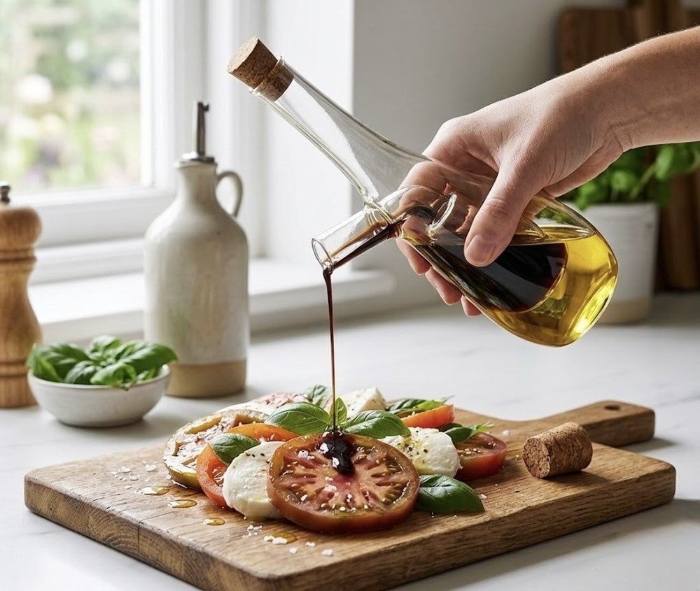 2 in 1 Oil & Vinegar Glass Bottle | Full House Lebanon