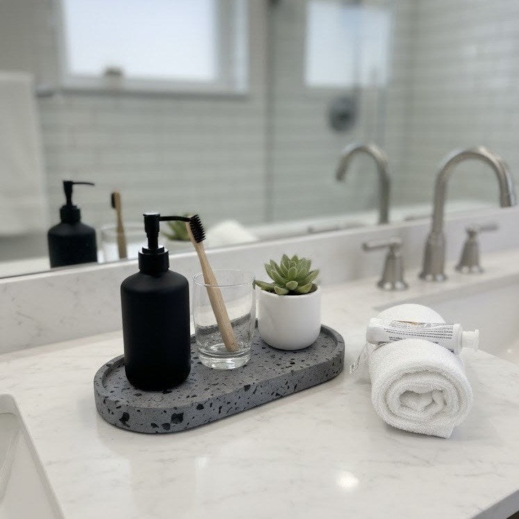 Oval Grey Stone Tray | Full House Lebanon