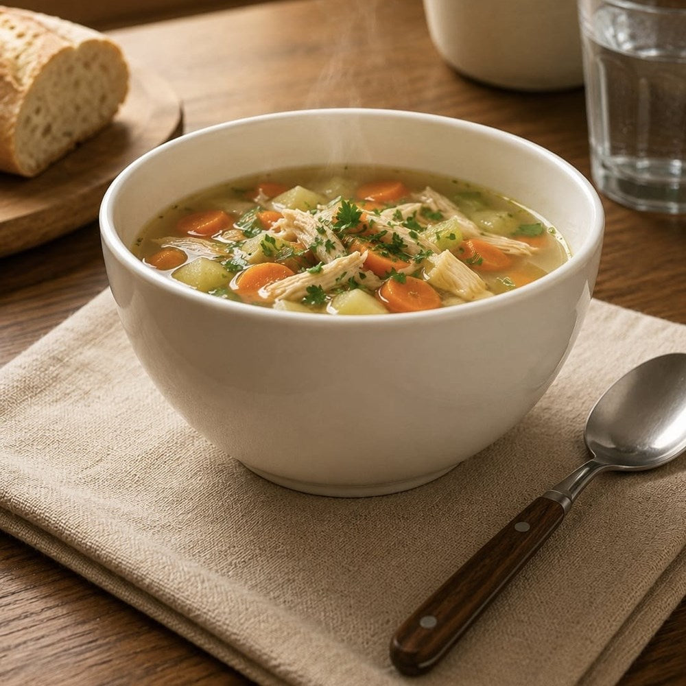 Glossy Porcelain Soup Bowl