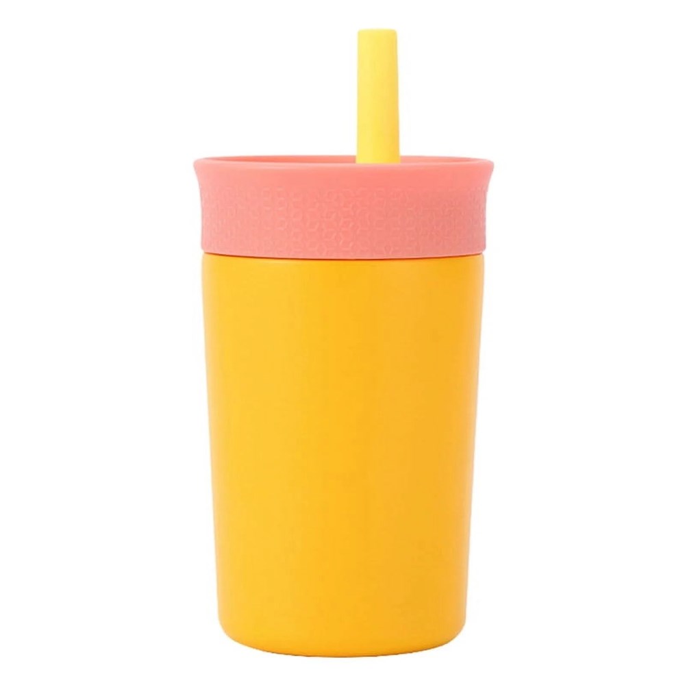Reusable Insulated Tumbler with Silicone Straw