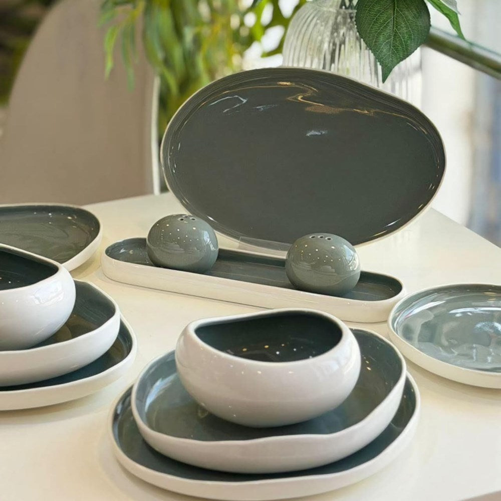 Modern Organic-Shaped 28-Piece Dinner Set | Full House Lebanon