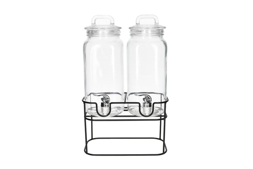 Double Glass Dispenser with Metal Stand | Full House Lebanon