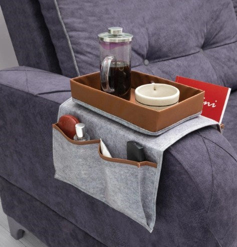 Felt Style Organizer with Leather Stipe | Full House Lebanon