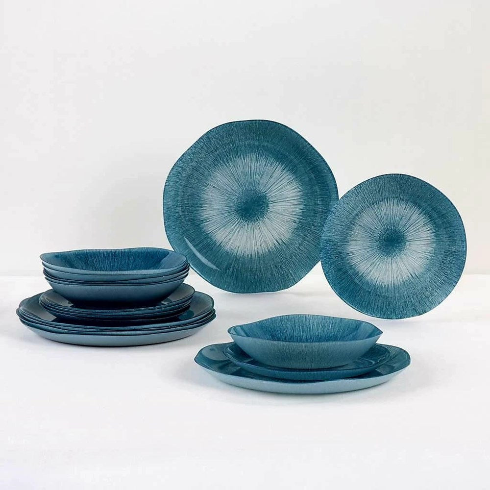 ARTASYM Starmarble Cadet Dinnerware Collection – Blue | Full House Lebanon
