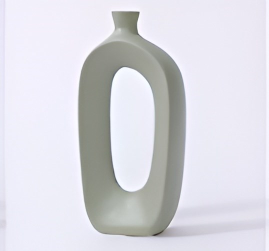 Minimalist Open-Frame Vase - Large, Light Brown | Full House Lebanon