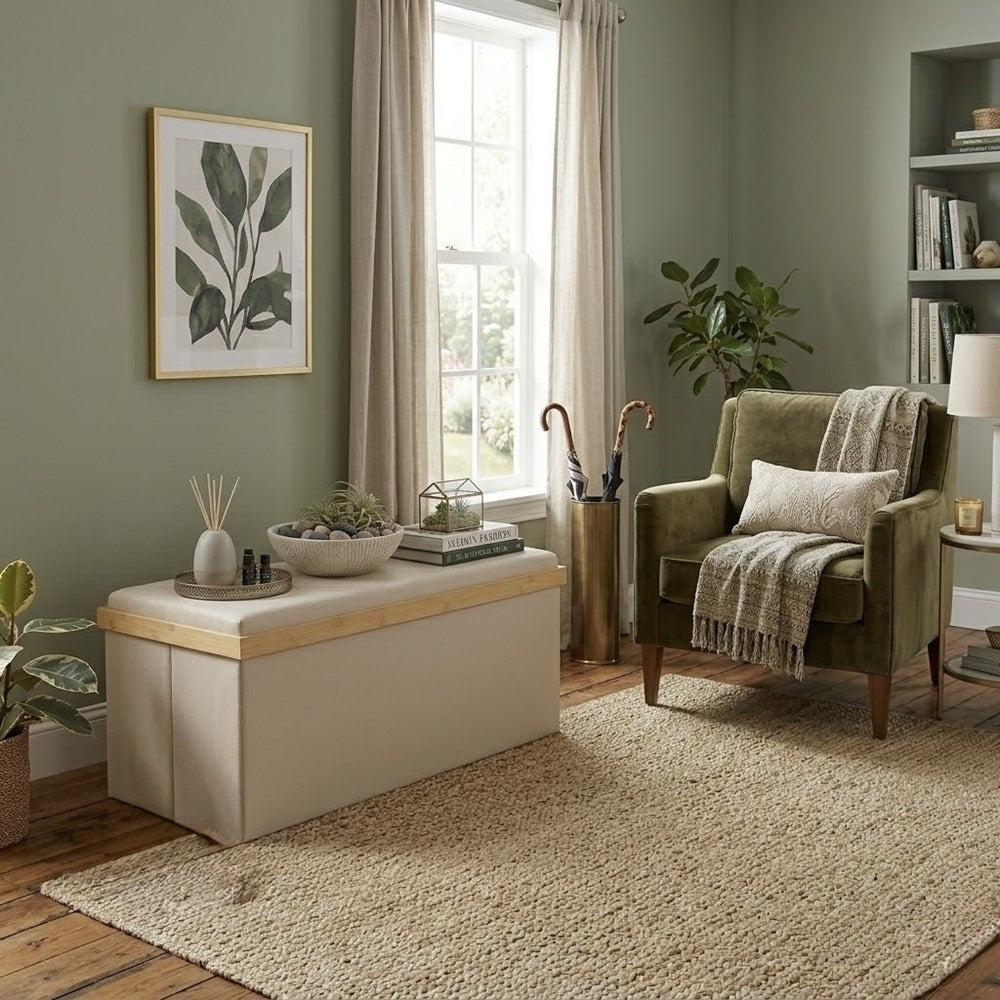 Foldable Storage Bench with Padded Seat | Full House Lebanon