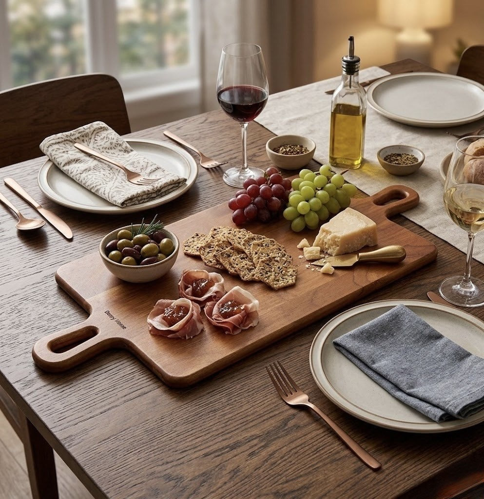 Acacia Wood Serving Board with Handle | Full House Lebanon