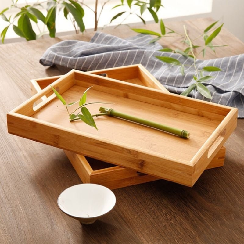Bamboo Serving Tray Set (3 Pcs) | Full House Lebanon