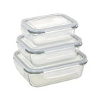 Dosthoff 3-Piece Borosilicate Glass Food Container Set | Full House Lebanon