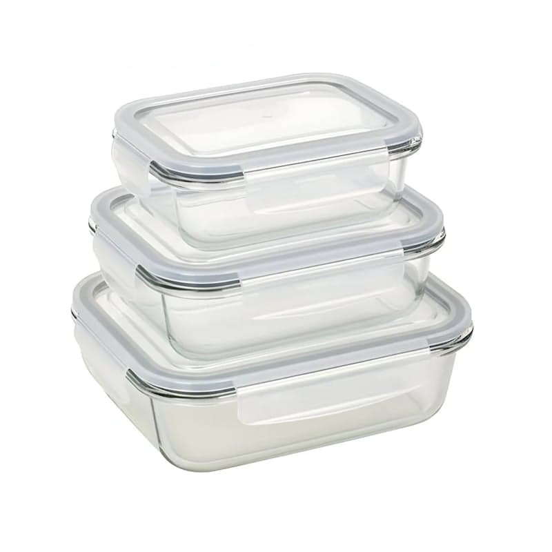 Dosthoff 3-Piece Borosilicate Glass Food Container Set | Full House Lebanon