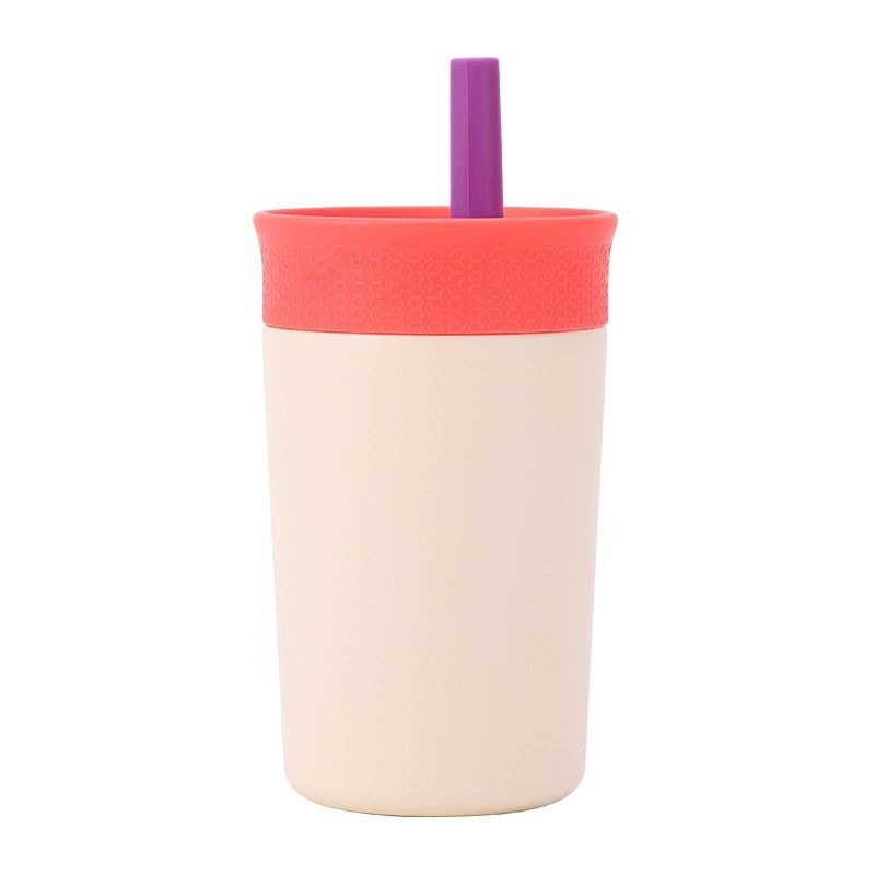 Reusable Insulated Tumbler with Silicone Straw