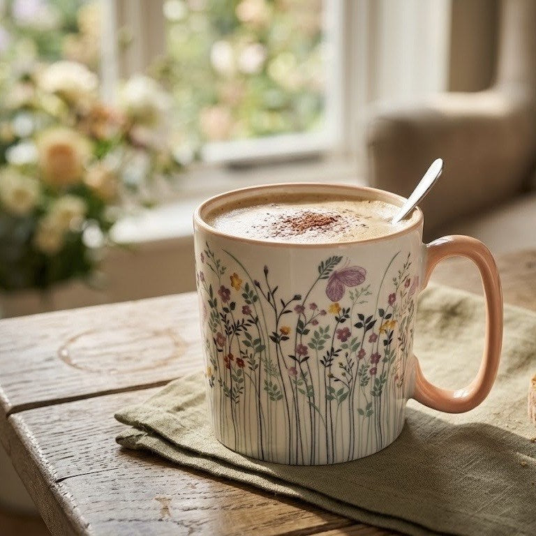 Cozy Floral Ceramic Mug