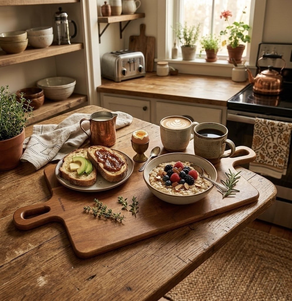 Acacia Wood Serving Board with Handle | Full House Lebanon