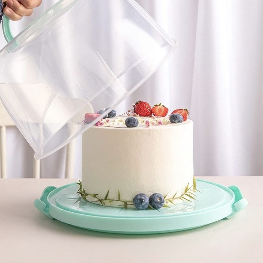 Portable Plastic Round  Cake Container