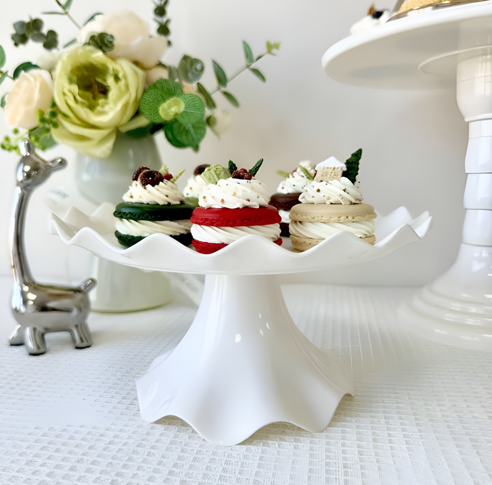 Wavy Edge Cake Stand - Light Pink | Full House Lebanon
