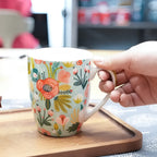 Colorful Floral Porcelain Mug
