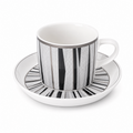 Modern Geometric Coffee Cup & Saucer Set