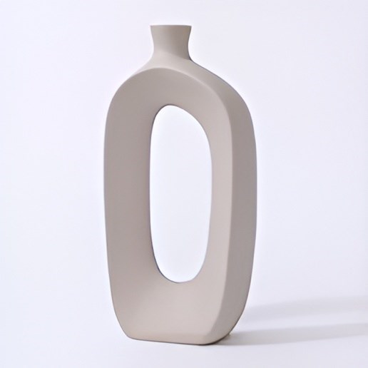 Minimalist Open-Frame Vase - Large, Olive Green | Full House Lebanon