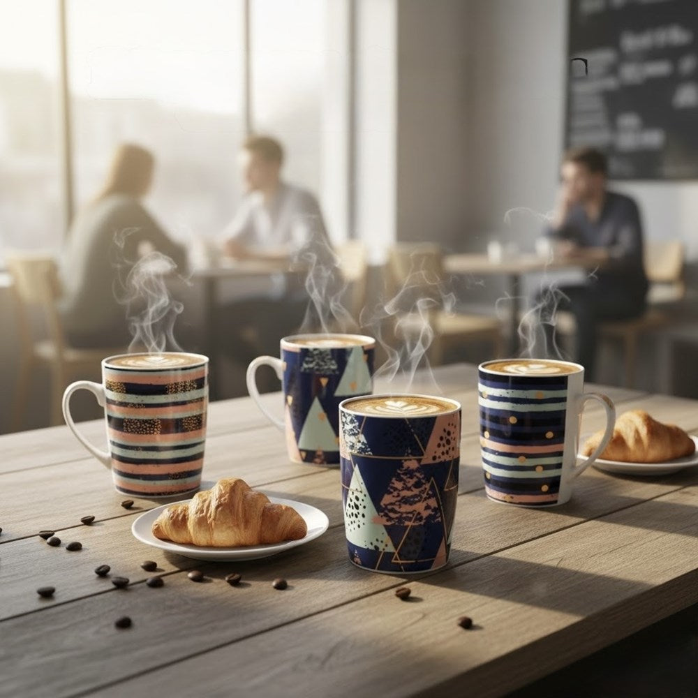 Modern Geometric Porcelain Mug | Full House Lebanon