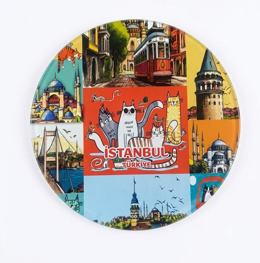 Istanbul Themed Metal Coaster