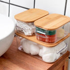 Acrylic Storage Boxes with Bamboo Lid - Small | Full House Lebanon