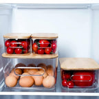 Acrylic Storage Boxes with Bamboo Lid | Full House Lebanon