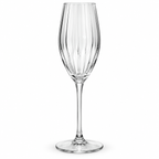 Single Luminarc Serena Line V8479 200 ml champagne glass showing the ribbed bowl and slender stem