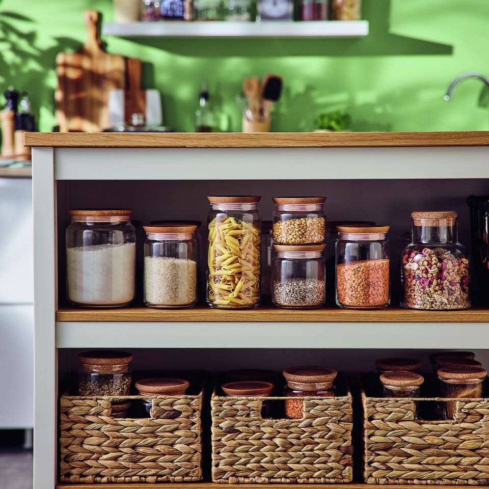 Luminarc Pure Glass Jar with Wooden Lid - 1L | Full House Lebanon