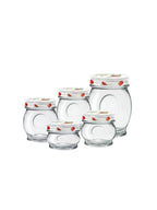 Borgonovo Glass Storage Jar With Lid - Medium | Full House Lebanon