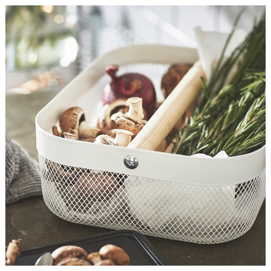 Metal Wire Mesh Basket with Wooden Handle | Full House Lebanon
